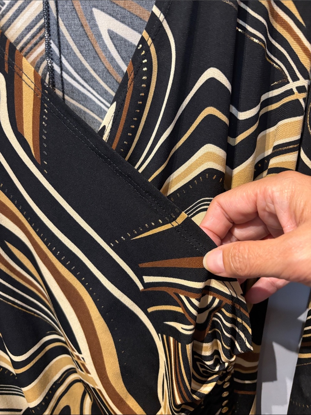Vintage Frank Lyman Vintage Retro Abstract Print Stretchy Dress - Picture 5 of 6
